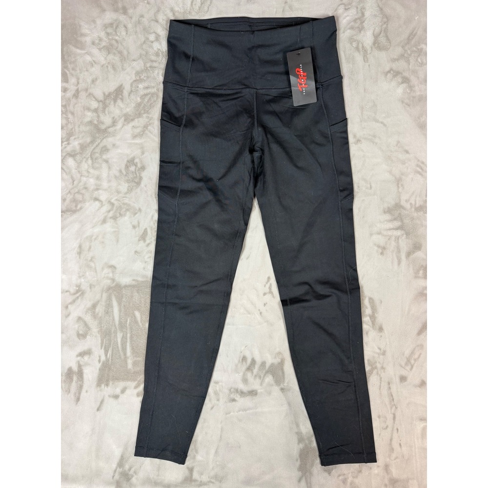 The Gym People Black High Waisted Yoga Pants with Pockets Large NWT